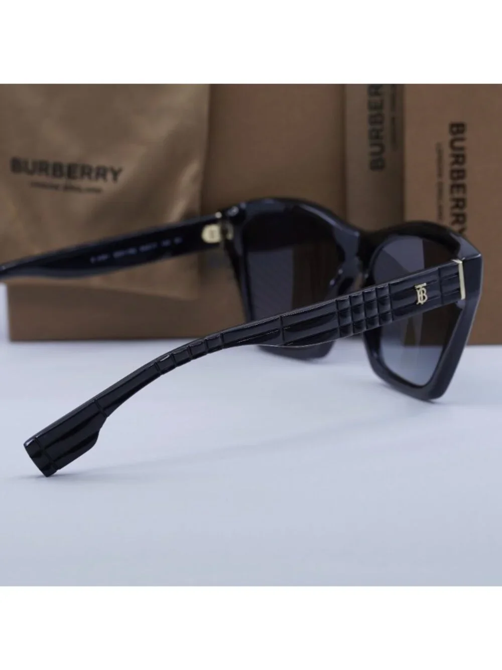 Burberry BE4391 30018G Square Sunglasses - Black/ Grey Gradient